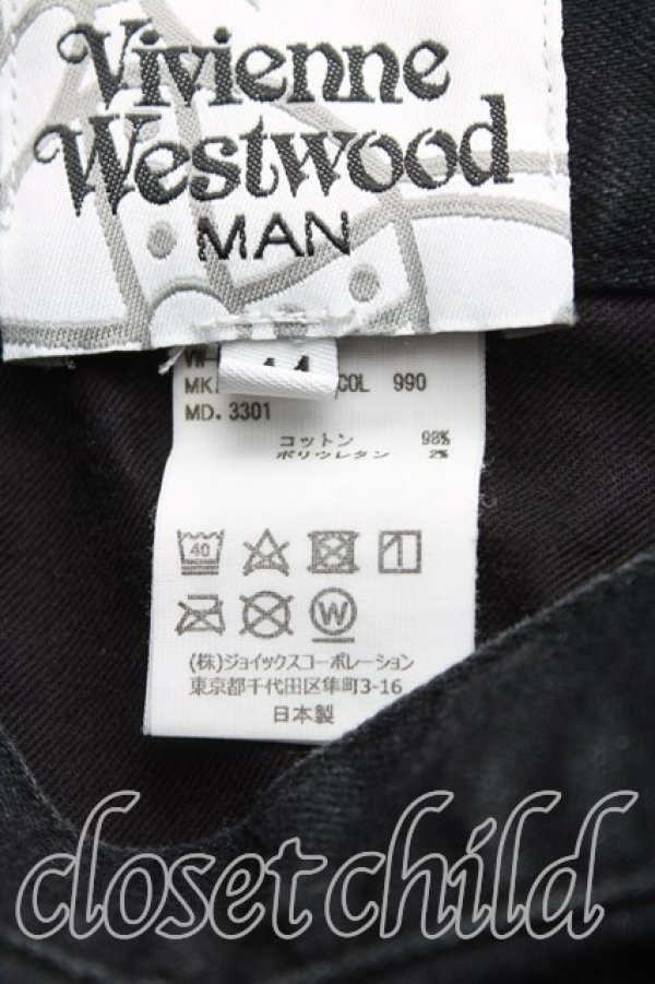 画像4: ヴィヴィアンウエストウッド MAN 中古 / オーブptデニムスキニーパンツ 44(メンズS) 黒  H-25-09-21-008-pa-IN-ZH (4)