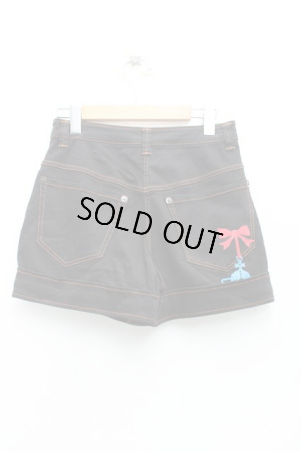 画像2: ヴィヴィアンウエストウッド 中古 / エッセンシャルオーブptショートパンツ 2(9号) 黒  H-25-09-21-009-pa-IN-ZH (2)