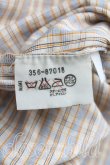 画像4: ヴィヴィアンウエストウッド 中古 / カラーオーブ刺繍チェック高襟シャツ II(9号相当) 黄色  H-25-09-21-013-bl-IN-ZH (4)