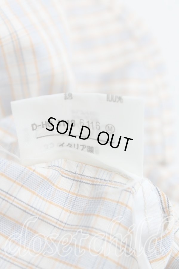 画像5: ヴィヴィアンウエストウッド 中古 / カラーオーブ刺繍チェック高襟シャツ II(9号) 黄色  H-25-09-21-013-bl-IN-ZH (5)