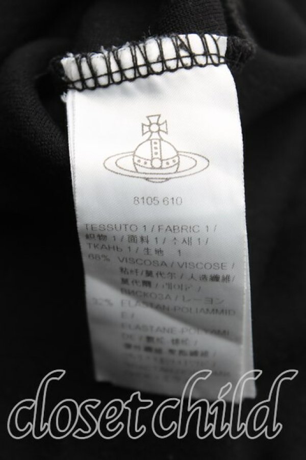 画像4: ヴィヴィアンウエストウッド 中古 / ウエストリボンカットソーワンピース XS 黒  H-25-09-28-002-op-OD-ZH (4)