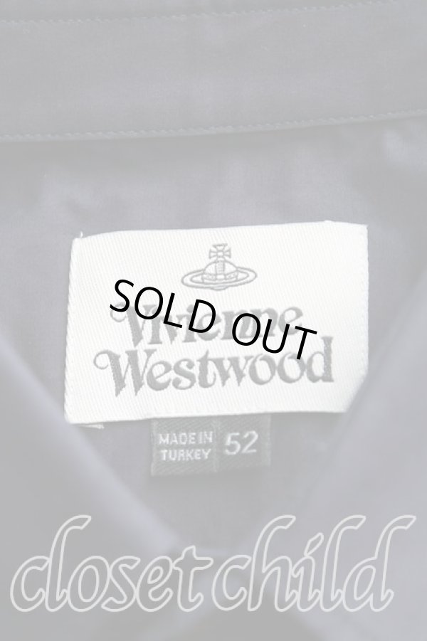 画像3: ヴィヴィアンウエストウッド 中古 / カラーオーブ刺繍半袖シャツ 52（メンズXXL） 紺  H-25-09-28-021-ts-OD-ZH (3)