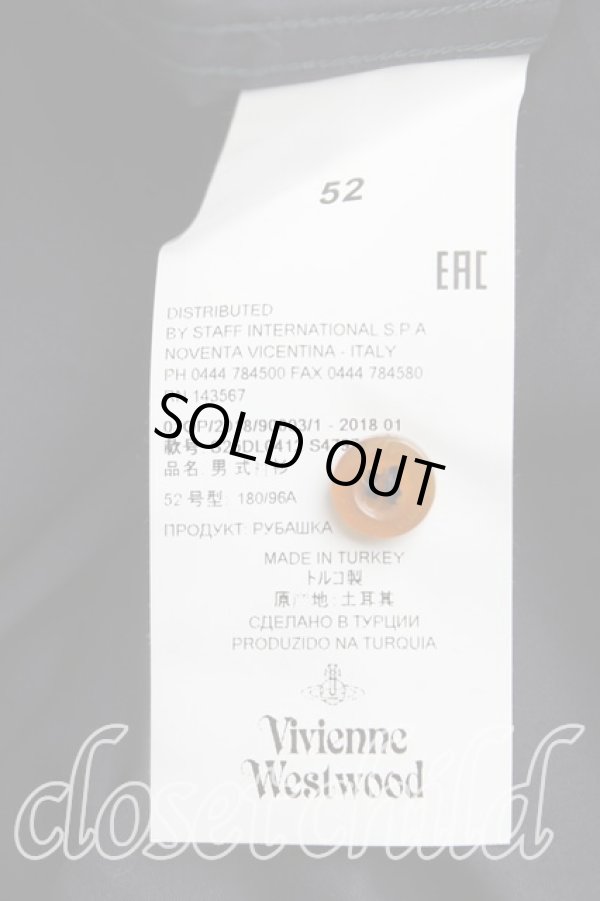 画像4: ヴィヴィアンウエストウッド 中古 / カラーオーブ刺繍半袖シャツ 52（メンズXXL） 紺  H-25-09-28-021-ts-OD-ZH (4)