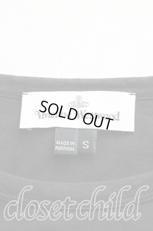 画像3: ヴィヴィアンウエストウッド 中古 / カラーオーブ刺繍Tシャツ S 黒  H-25-09-28-024-ts-IN-ZH (3)