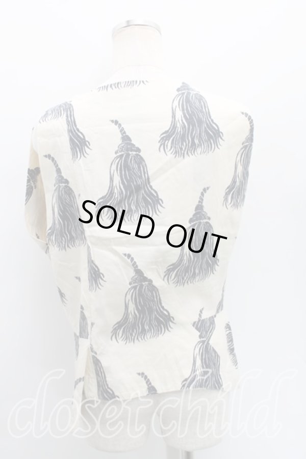 画像2: ANGLOMANIA 中古 / タッセルptカットソー 44（13号） 生成  H-25-09-28-027-to-OD-ZH (2)