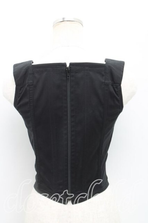 画像2: ヴィヴィアンウエストウッド 中古 / カラーオーブ刺繍コルセット 42（11号） 黒  H-25-09-28-029-to-OD-ZH (2)