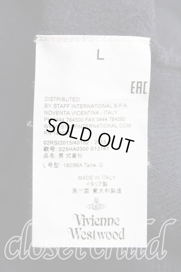 画像4: ヴィヴィアンウエストウッド MAN 中古 / カラーオーブ刺繍ニット L 紺  H-25-09-28-033-to-OD-ZH (4)