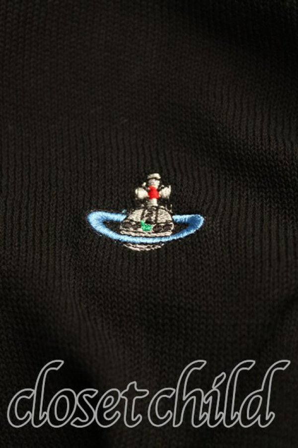 画像5: ヴィヴィアンウエストウッド 中古 / カラーオーブ刺繍サマーニット L 黒  H-25-09-28-035-to-OD-ZH (5)