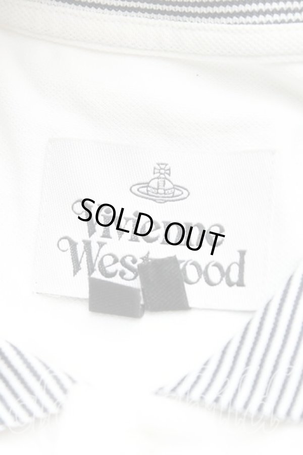 画像3: ヴィヴィアンウエストウッド 中古 / カラーオーブ刺繍ポロシャツ XL 白  H-25-09-28-037-to-OD-ZH (3)