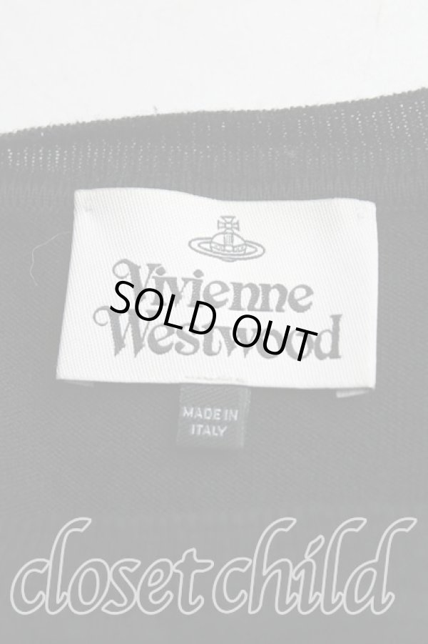 画像3: ヴィヴィアンウエストウッド 中古 / カラーオーブ刺繍ニット L 黒  H-25-09-28-041-to-OD-ZH (3)