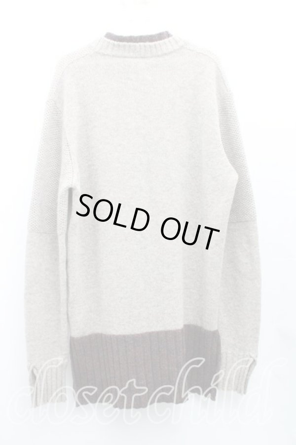 画像2: ANGLOMANIA 中古 / ダブルカラーニット M ナチュラル  H-25-09-28-042-to-OD-ZH (2)