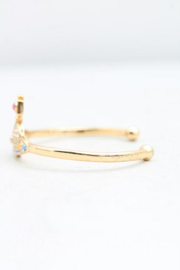 画像2: ヴィヴィアンウエストウッド 中古 / マルチストーンバングル  ゴールド  H-25-09-28-044-ac-OD-ZH (2)