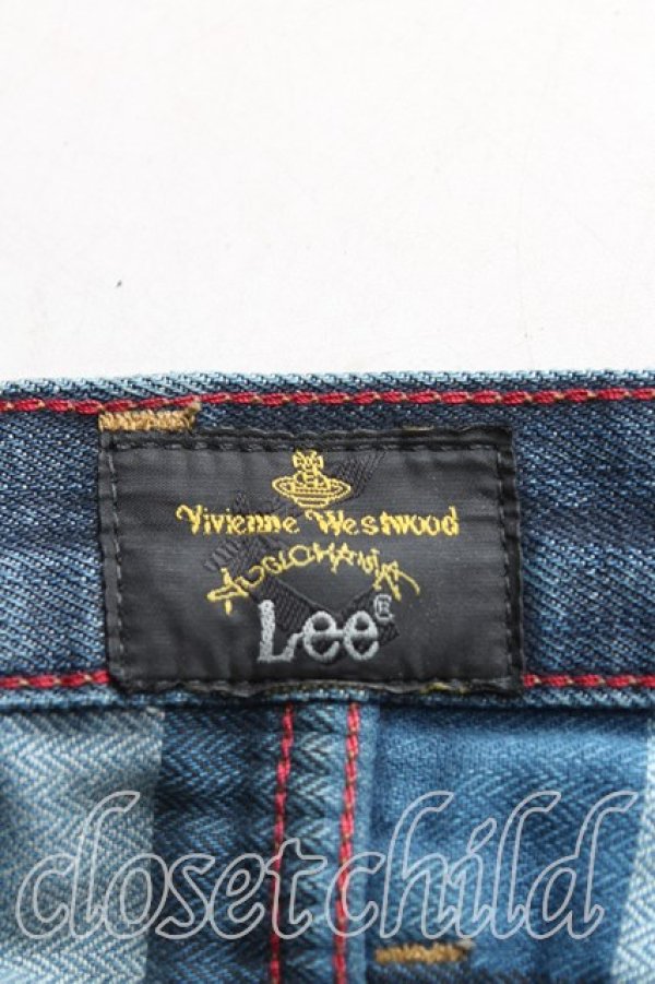 画像3: ヴィヴィアンウエストウッド Anglomania and Lee 中古 / ロウクラッチジーン W32 インディゴ  H-25-09-28-005-pa-OD-ZH (3)