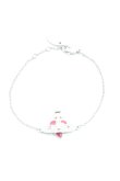 画像2: ヴィヴィアンウエストウッド 中古 / NEW DIAMANTE HEARTブレスレット  シルバーｘ赤  H-25-09-28-049-ac-OD-ZH (2)