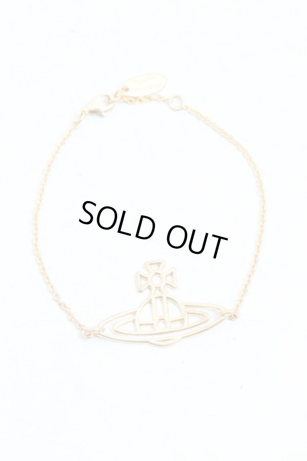 画像2: ヴィヴィアンウエストウッド 中古 / シンラインオーブブレスレット  ゴールド  H-25-09-28-050-ac-OD-ZH (2)