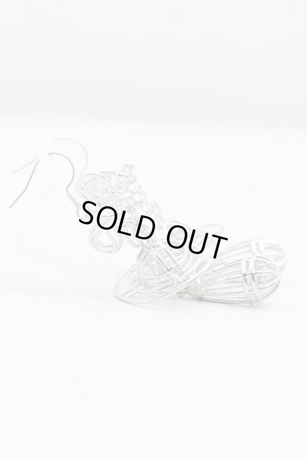 画像2: ヴィヴィアンウエストウッド 中古 / シンラインボウ＆3Dオーブドロップピアス  シルバー  H-25-09-28-061-er-IN-ZH (2)