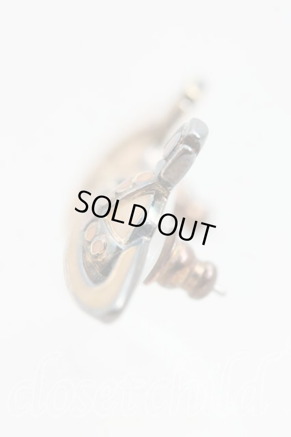 画像2: ヴィヴィアンウエストウッド 中古 / エナメルオーブピアス  ゴールド  H-25-09-28-062-er-IN-ZH (2)