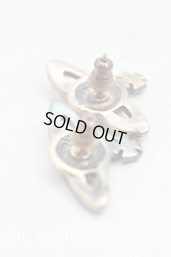 画像4: ヴィヴィアンウエストウッド 中古 / エナメルオーブピアス  ゴールド  H-25-09-28-062-er-IN-ZH (4)