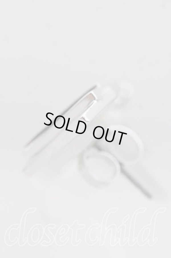 画像2: ヴィヴィアンウエストウッド 中古 / MARVIN スタッズピアス  シルバー  H-25-09-28-063-er-OD-ZH (2)