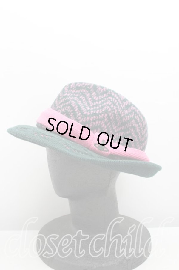 画像2: ヴィヴィアンウエストウッド 中古 / ツートンハット  緑  H-25-09-28-064-ha-OD-ZH (2)