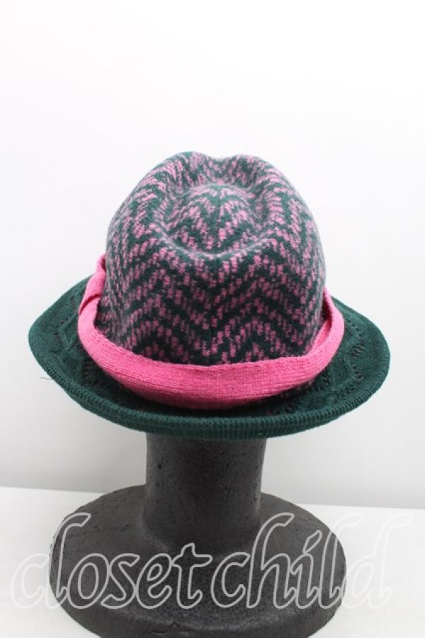 画像3: ヴィヴィアンウエストウッド 中古 / ツートンハット  緑  H-25-09-28-064-ha-OD-ZH (3)