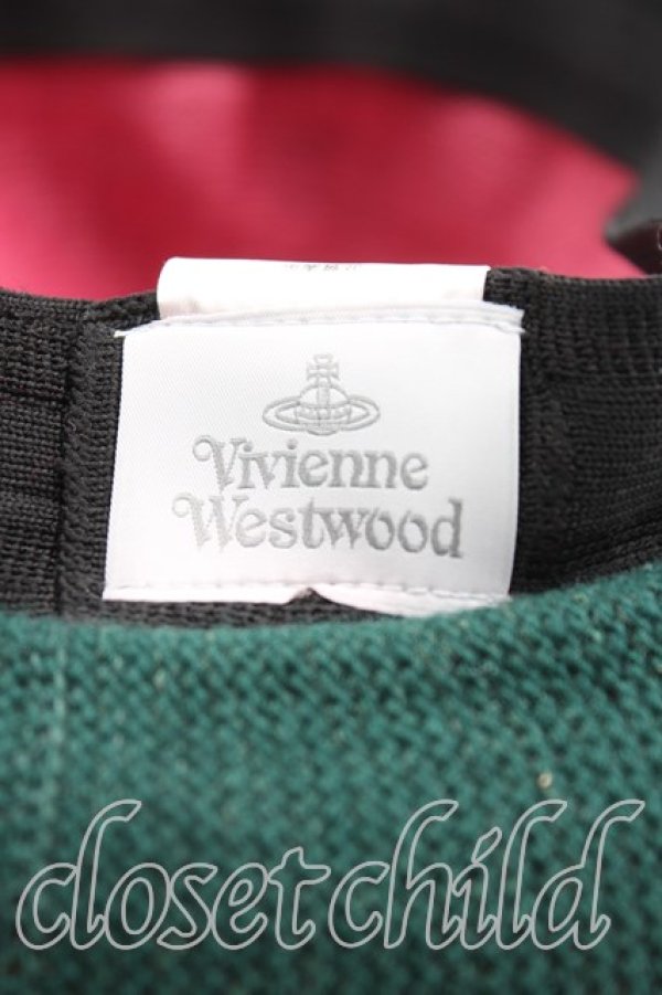 画像4: ヴィヴィアンウエストウッド 中古 / ツートンハット  緑  H-25-09-28-064-ha-OD-ZH (4)