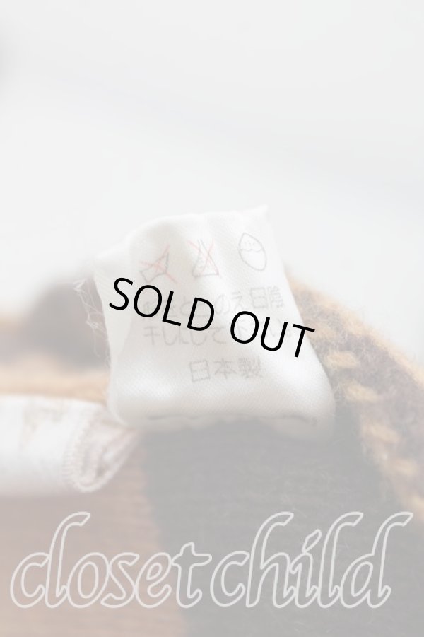 画像6: ヴィヴィアンウエストウッド 中古 / フリンジボーダーニット帽  茶  H-25-09-28-065-ha-IN-ZH (6)