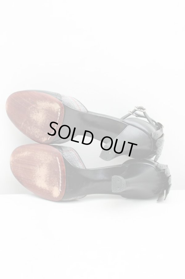 画像5: ヴィヴィアンウエストウッド 中古 / タータンチェックタッセルパンプス 38（24cm） 黒ｘ灰  H-25-09-28-072-sh-OD-ZH (5)