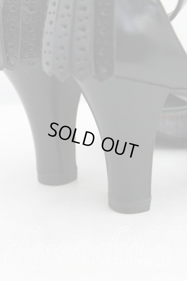 画像7: ヴィヴィアンウエストウッド 中古 / タータンチェックタッセルパンプス 38（24cm） 黒ｘ灰  H-25-09-28-072-sh-OD-ZH (7)