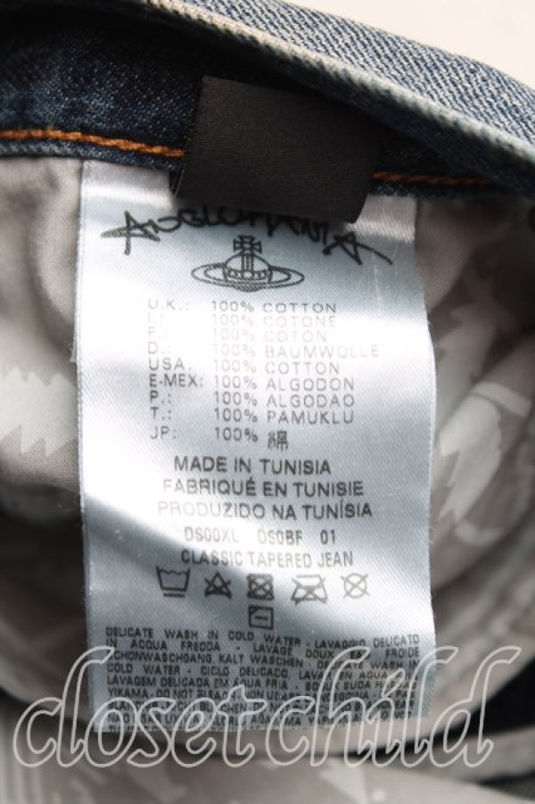 画像4: ANGLOMANIA 中古 / ダメージデニム W30 インディゴ  H-25-09-28-008-pa-OD-ZH (4)