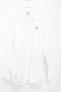 Vivienne Westwood コットンブロードピコラウンドカラーシャツ　白 Vivienne Westwood コットンブロードピコラウンドカラーシャツ