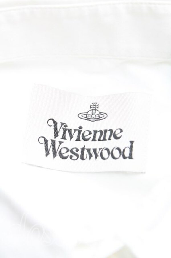 画像3: ヴィヴィアンウエストウッド 中古 / カラーオーブ刺繍長袖シャツ 50（メンズXL） 白  H-25-09-28-010-bl-OD-ZH (3)