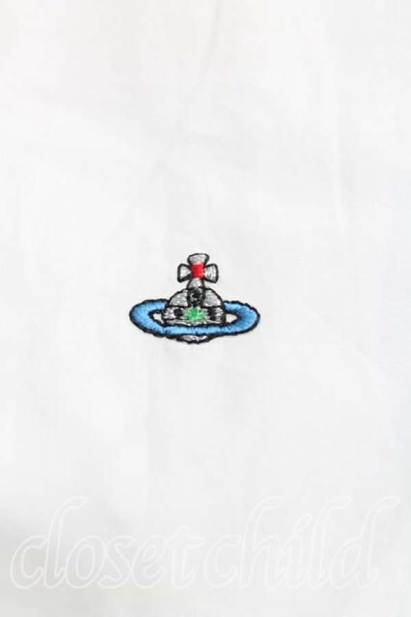 画像5: ヴィヴィアンウエストウッド 中古 / カラーオーブ刺繍長袖シャツ 50（メンズXL） 白  H-25-09-28-010-bl-OD-ZH (5)