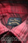 画像3: ヴィヴィアンウエストウッド 中古 / カラーオーブ刺繍ネルシャツ M 赤  H-25-09-28-013-bl-OD-ZH (3)