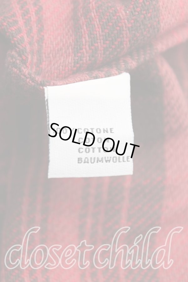 画像4: ヴィヴィアンウエストウッド 中古 / カラーオーブ刺繍ネルシャツ M 赤  H-25-09-28-013-bl-OD-ZH (4)