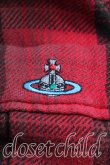画像6: ヴィヴィアンウエストウッド 中古 / カラーオーブ刺繍ネルシャツ M 赤  H-25-09-28-013-bl-OD-ZH (6)