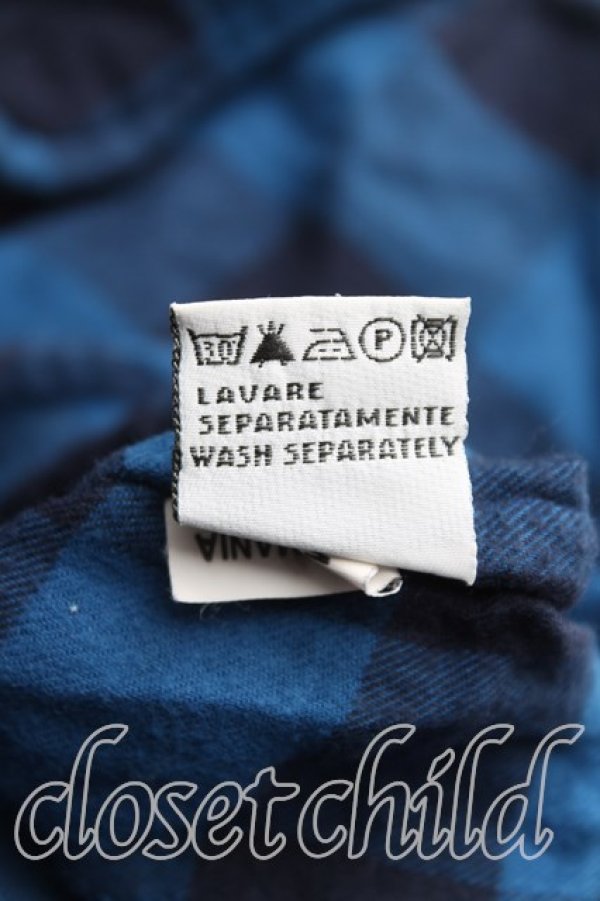 画像5: ANGLOMANIA 中古 / カラーオーブ刺繍ギンガムチェックシャツ S 青  H-25-09-28-014-bl-OD-ZH (5)