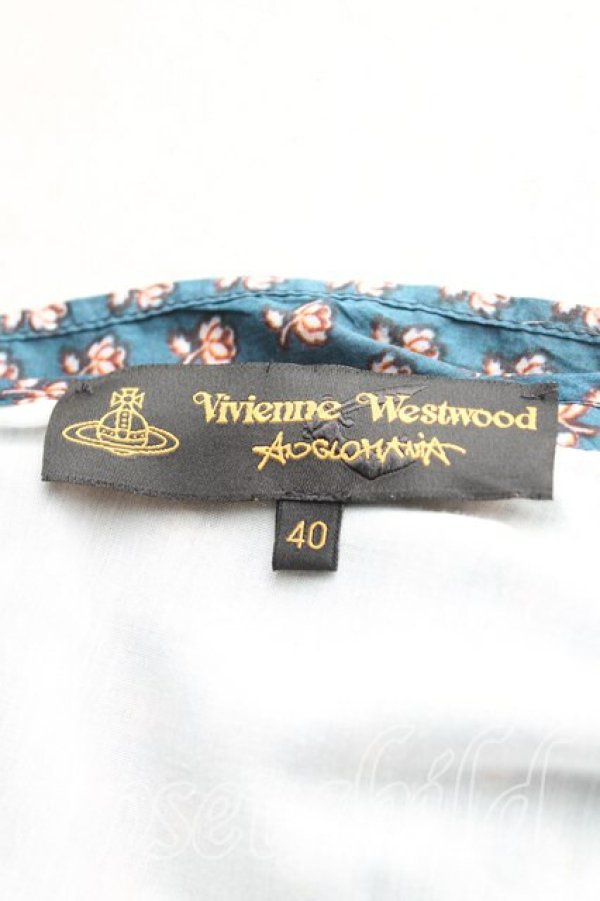 画像3: ANGLOMANIA 中古 / フラワーptエイトスカート 40（9号） 青  H-25-09-28-016-sk-OD-ZH (3)