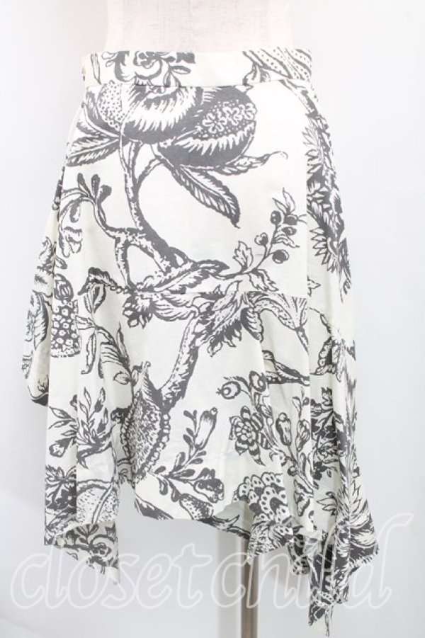 画像2: ヴィヴィアンウエストウッド 中古 / フラワーptイレギュラースカート 40（9号） 生成  H-25-09-28-017-sk-OD-ZH (2)