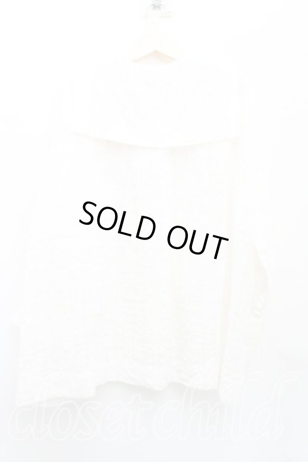 画像2: ヴィヴィアンウエストウッド 中古 / コットンシルクシースルーチェックパフスリーブセーラーシャツ 00（ワンサイズ） 白  H-25-10-05-020-bl-OD-ZH (2)