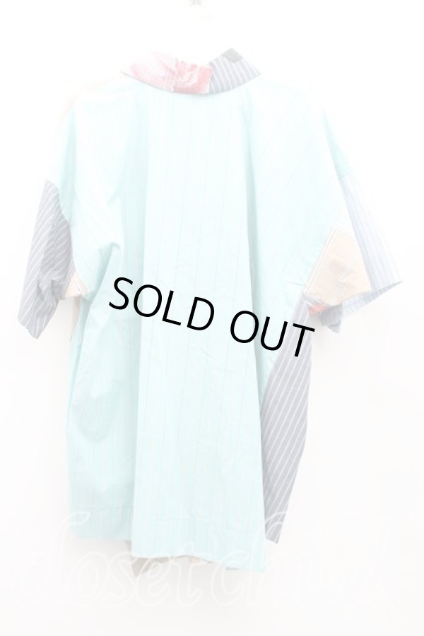 画像2: ヴィヴィアンウエストウッド 中古 / クアトロストライプフラワーptシャツ 00（ワンサイズ） マルチ  H-25-10-05-021-bl-OD-ZH (2)