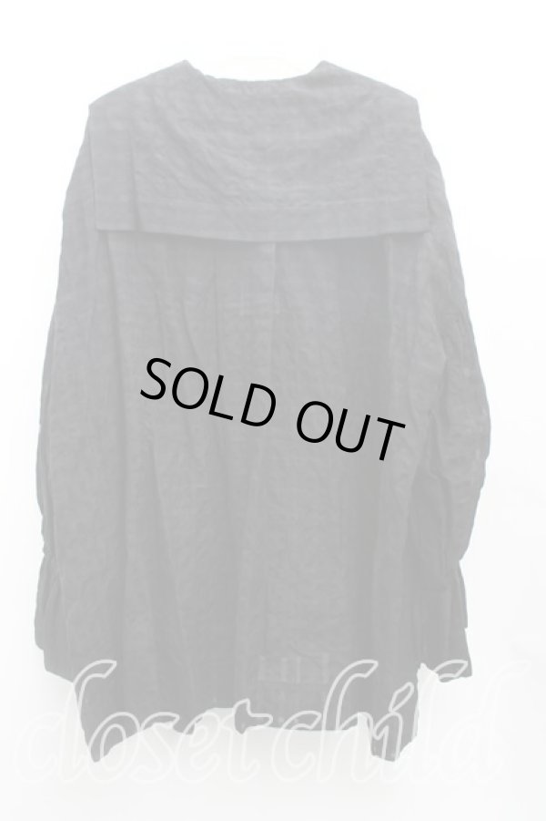 画像2: ヴィヴィアンウエストウッド 中古 / コットンシルクシースルーチェックパフスリーブセーラーシャツ 00（ワンサイズ） 黒  H-25-10-05-022-bl-OD-ZH (2)