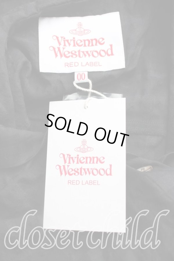 画像3: ヴィヴィアンウエストウッド 中古 / コットンシルクシースルーチェックパフスリーブセーラーシャツ 00（ワンサイズ） 黒  H-25-10-05-022-bl-OD-ZH (3)