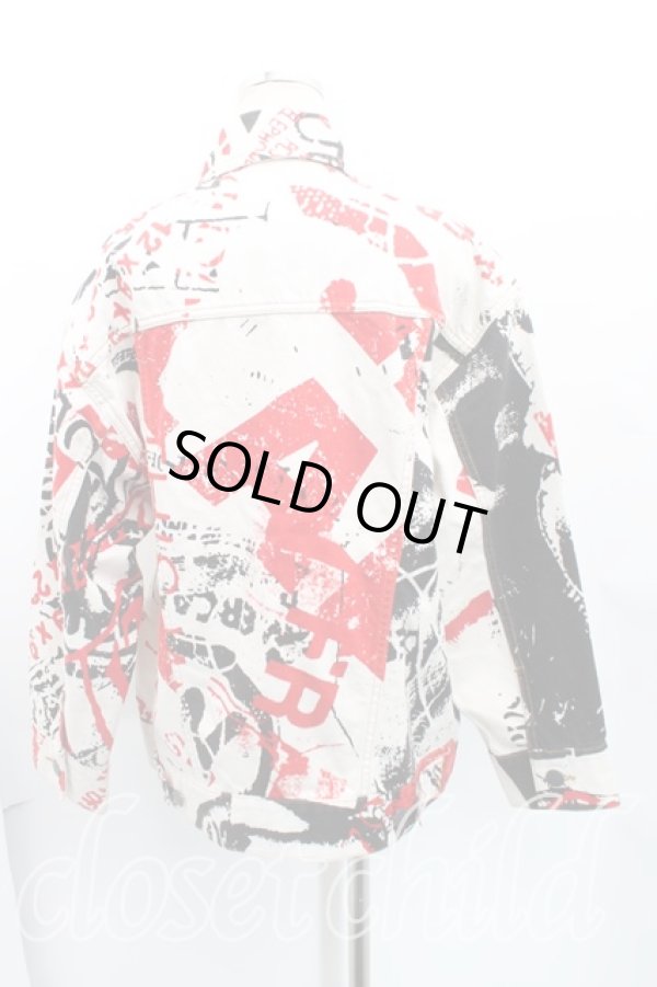 画像2: ヴィヴィアンウエストウッド 中古 / ラビッシュ柄ジャケット 01（S） 生成ｘ赤  H-25-10-05-003-jc-OD-ZH (2)