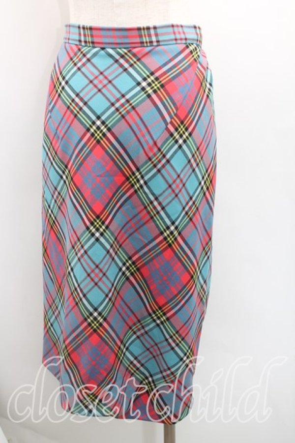 希少☆ヴィヴィアンウエストウッド チェック柄 ラップ ロングスカート リボン ヴィヴィアンウエストウッド 中古 / DRUNKEN DRAPE SKIRT 38(7号