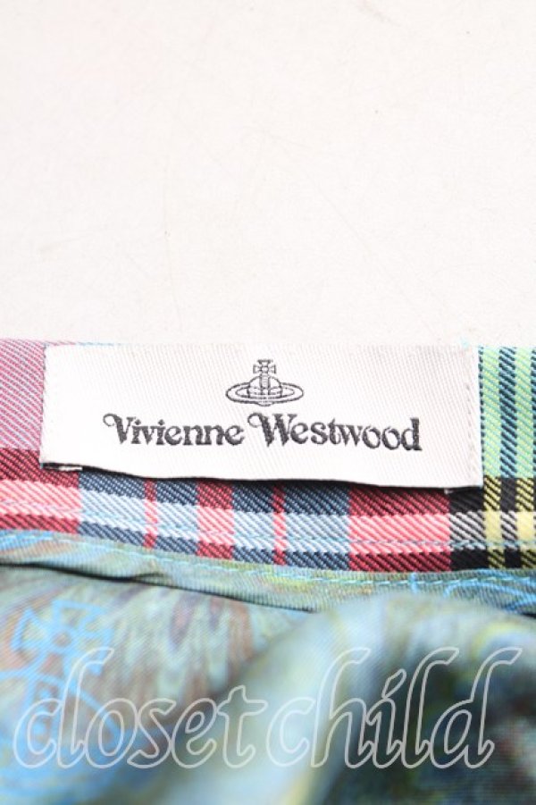 画像3: ヴィヴィアンウエストウッド 中古 / DRUNKEN DRAPE SKIRT 38(7号) ブルーマック  H-25-10-05-025-sk-IN-ZH (3)