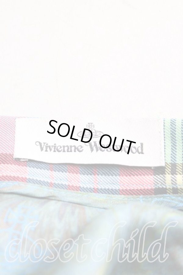 画像3: ヴィヴィアンウエストウッド 中古 / DRUNKEN DRAPE SKIRT 38(7号) ブルーマック  H-25-10-05-025-sk-IN-ZH (3)