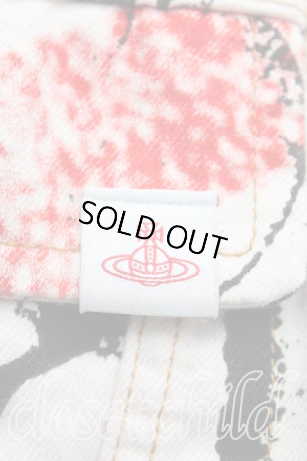 画像6: ヴィヴィアンウエストウッド 中古 / ラビッシュ柄ジャケット 01（S） 生成ｘ赤  H-25-10-05-003-jc-OD-ZH (6)