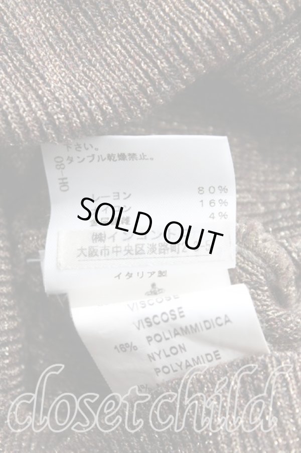 画像5: ヴィヴィアンウエストウッド 中古 / ラメニット S 茶ｘゴールド  H-25-10-05-041-to-OD-ZH (5)