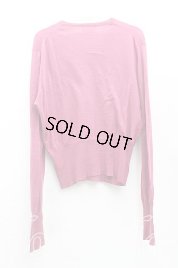 画像2: ヴィヴィアンウエストウッド 中古 / カラーオーブ刺繍Vネックコットンセーター M 紫  H-25-10-05-042-to-OD-ZH (2)